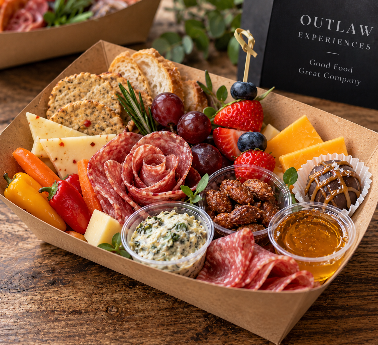 Individual charcuterie box by Outlaw Experiences
